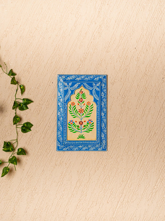 Wooden Handpainted Wall Decor - 12x8 inch - Blue - WL5193