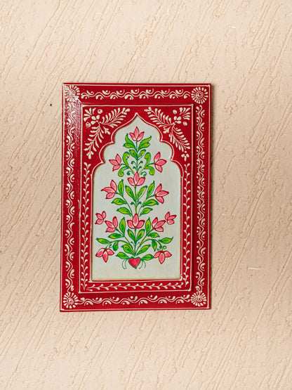Wooden Handpainted Wall Decor - 12x8 inch - Red - WL5194