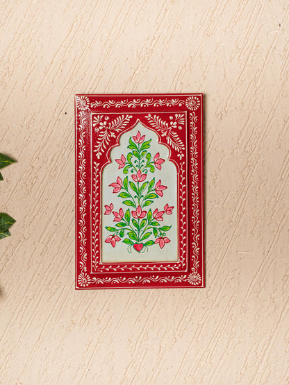 Wooden Handpainted Wall Decor - 12x8 inch - Red - WL5194