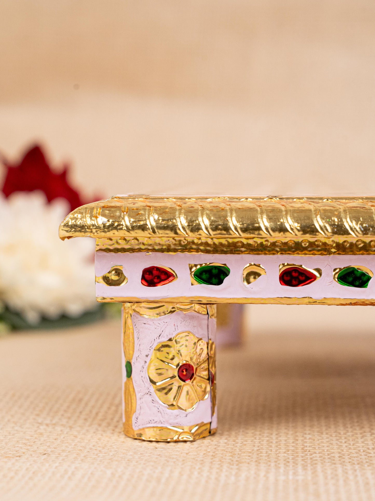 Meenakari Manai - Pink - 8x8 inch - WBG1806-2