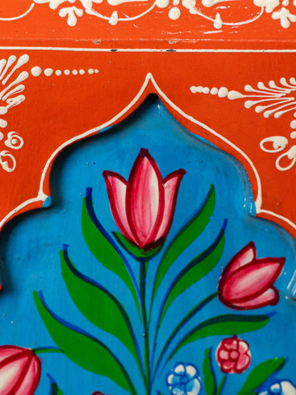 Wooden Handpainted Wall Decor - 12x8 inch - Orange - WL5200
