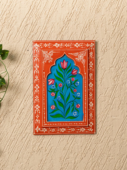 Wooden Handpainted Wall Decor - 12x8 inch - Orange - WL5200