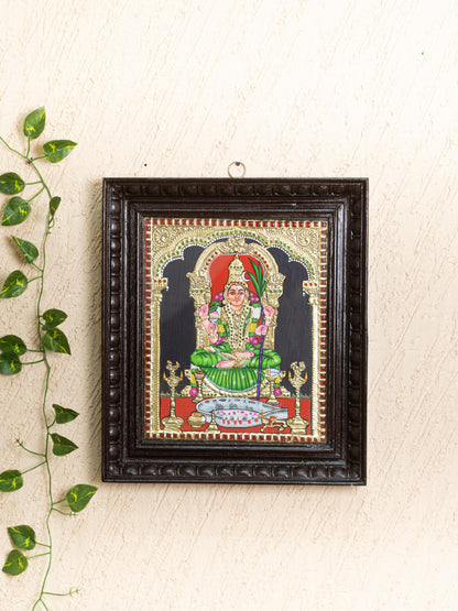 Tanjore Painting - Kamatchi - Flat (Gold Foil) - 12x10 inch - WL5205