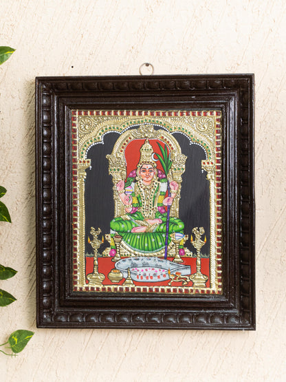 Tanjore Painting - Kamatchi - Flat (Gold Foil) - 12x10 inch - WL5205