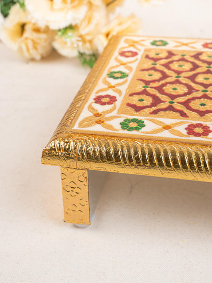Meenakari Bajot - Floral Design - 9x12 inch - Red - WL5208-1