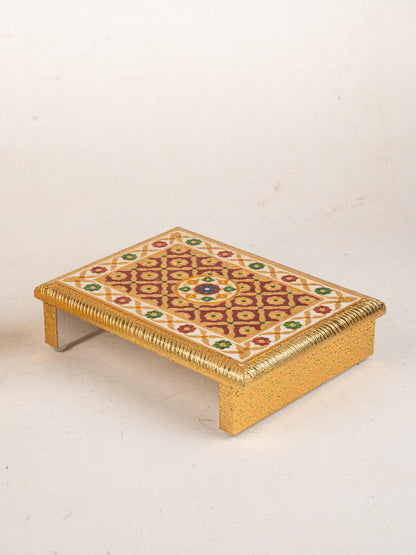 Meenakari Bajot - Floral Design - 9x12 inch - Red - WL5208-1