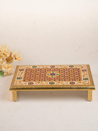 Meenakari Bajot - Floral Design - 10x15 inch - Red - WL5208-2