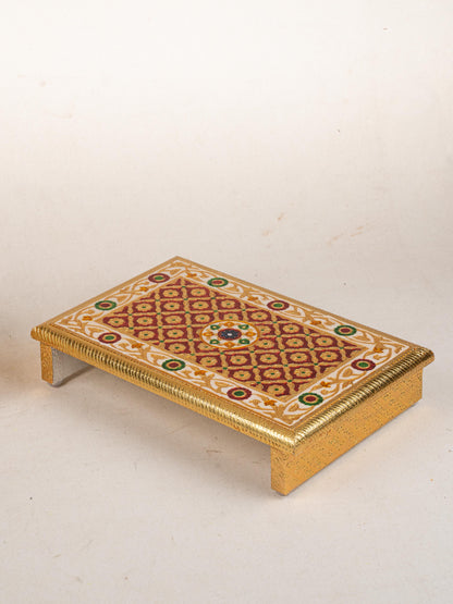 Meenakari Bajot - Floral Design - 10x15 inch - Red - WL5208-2