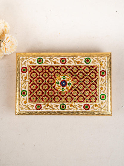 Meenakari Bajot - Floral Design - 10x15 inch - Red - WL5208-2