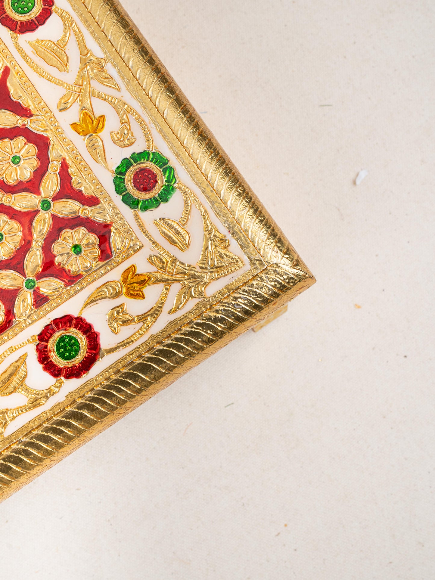 Meenakari Bajot - Floral Design - 10x15 inch - Red - WL5208-2