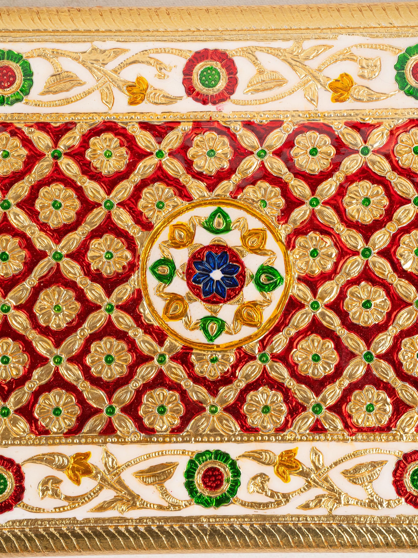 Meenakari Bajot - Floral Design - 10x15 inch - Red - WL5208-2
