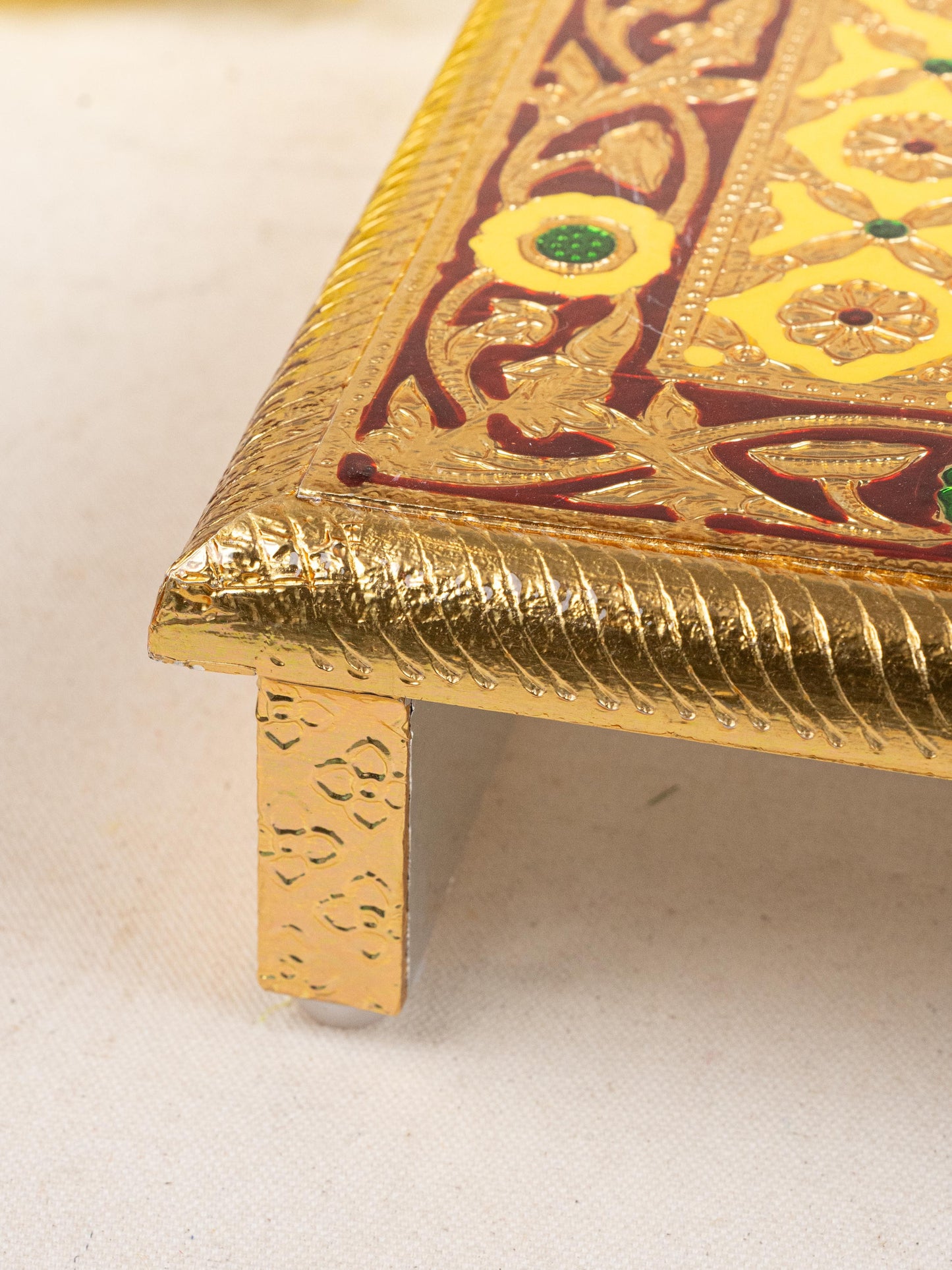 Meenakari Bajot - Floral Design - 9x12 inch - Yellow - WL5209-1