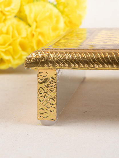 Meenakari Bajot - Floral Design - 9x12 inch - Yellow - WL5209-1