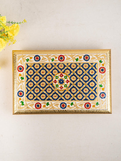Meenakari Bajot - Floral Design - 10x15 inch - Blue - WL5210-2