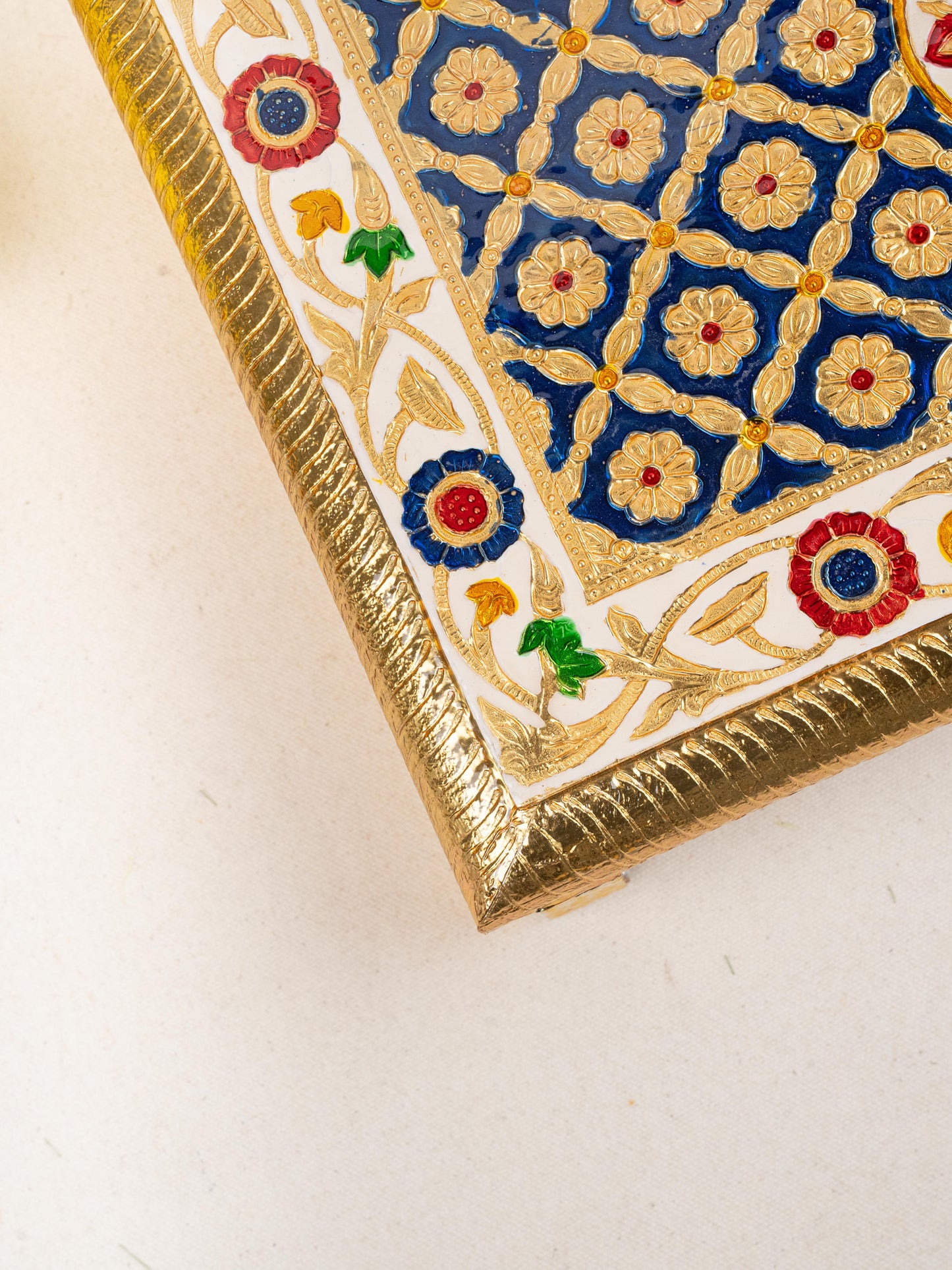 Meenakari Bajot - Floral Design - 10x15 inch - Blue - WL5210-2