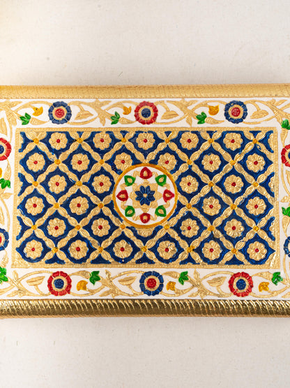 Meenakari Bajot - Floral Design - 10x15 inch - Blue - WL5210-2
