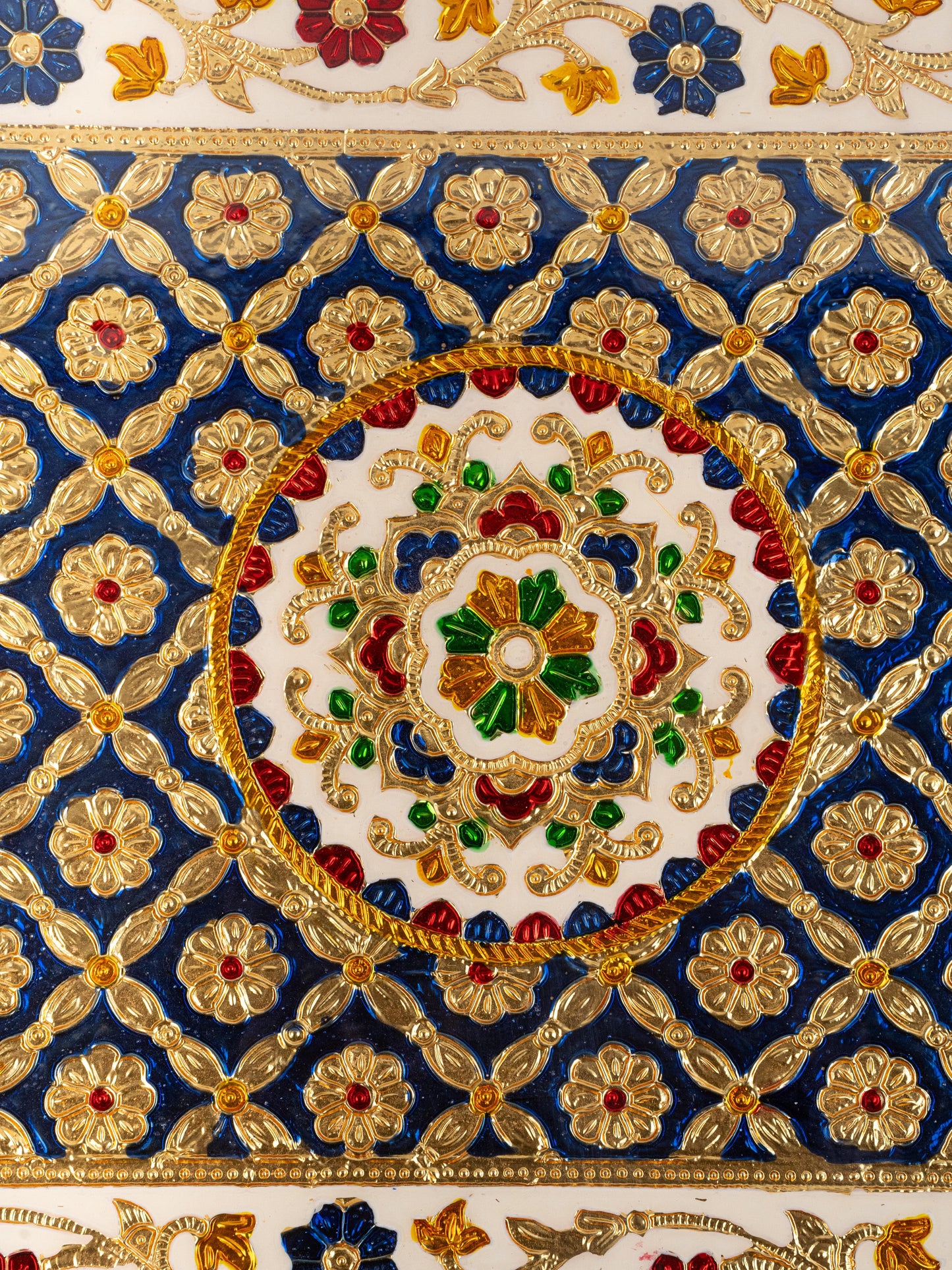 Meenakari Bajot - Floral Design - 12x18 inch - Blue - WL5210-3