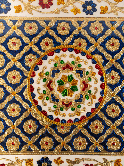 Meenakari Bajot - Floral Design - 12x18 inch - Blue - WL5210-3