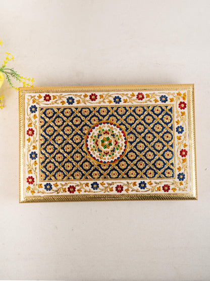 Meenakari Bajot - Floral Design - 12x18 inch - Blue - WL5210-3
