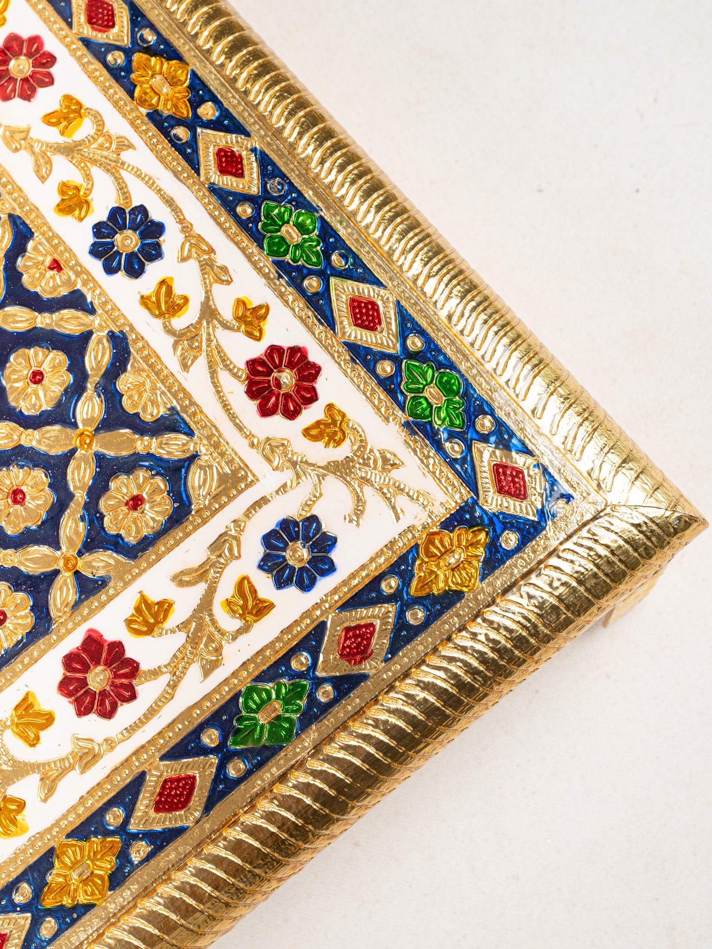 Meenakari Bajot - Floral Design - 15x21 inch -  Blue - WL5210-4