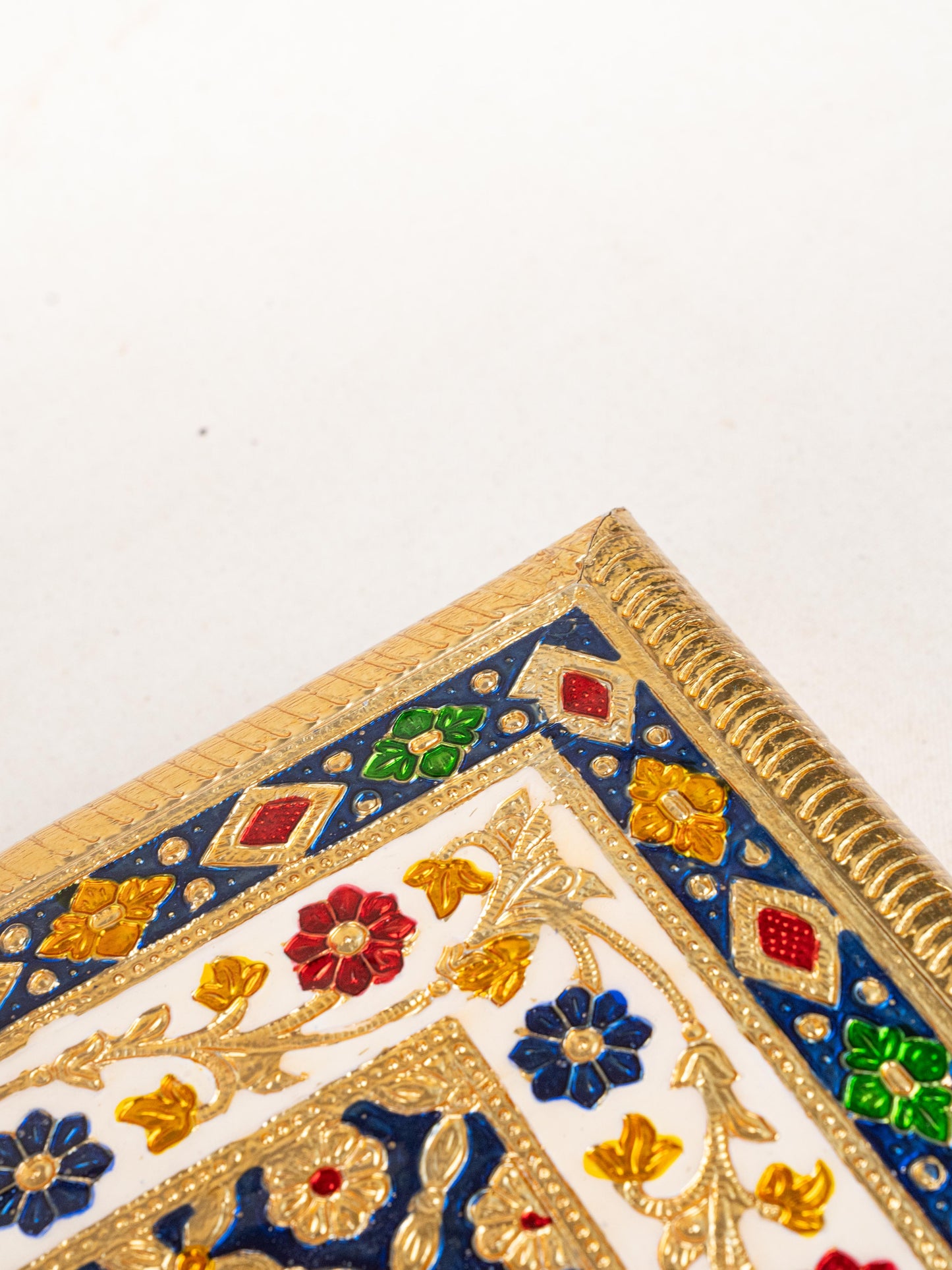 Meenakari Bajot - Floral Design - 15x21 inch -  Blue - WL5210-4