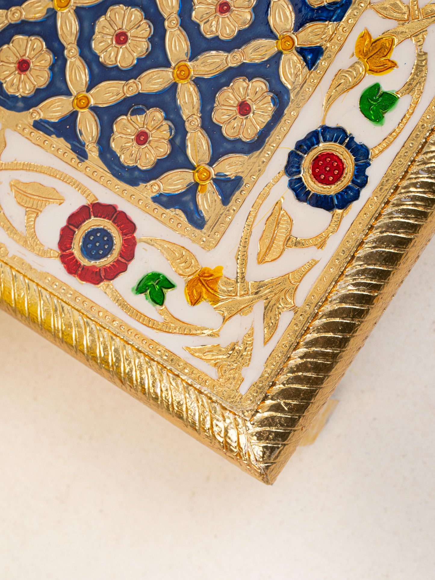 Meenakari Bajot - Peacock Design - 10x15 inch - Blue - WL5213-2