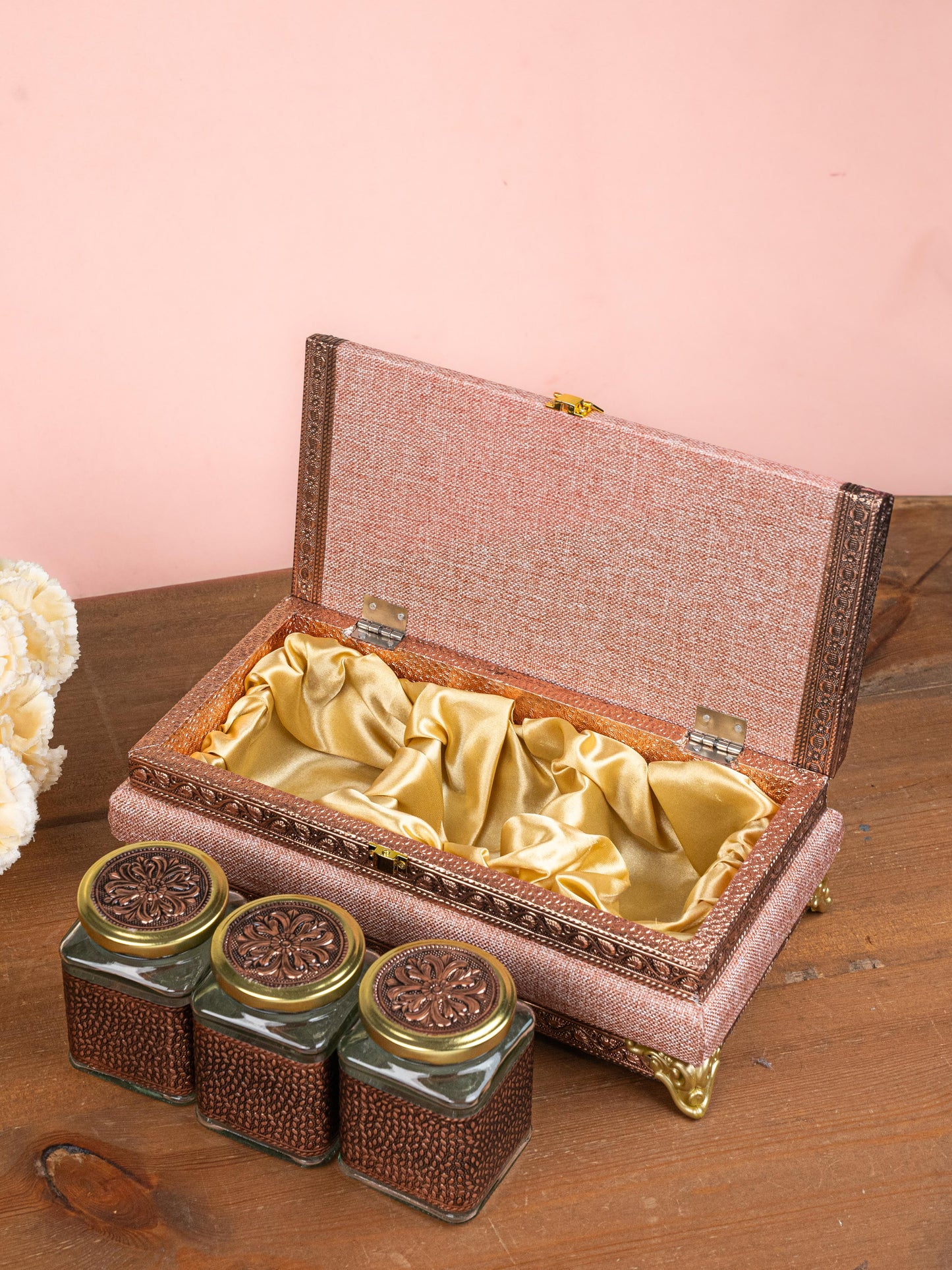 Dry Fruit Box - 3 Glass Jar - WL5215