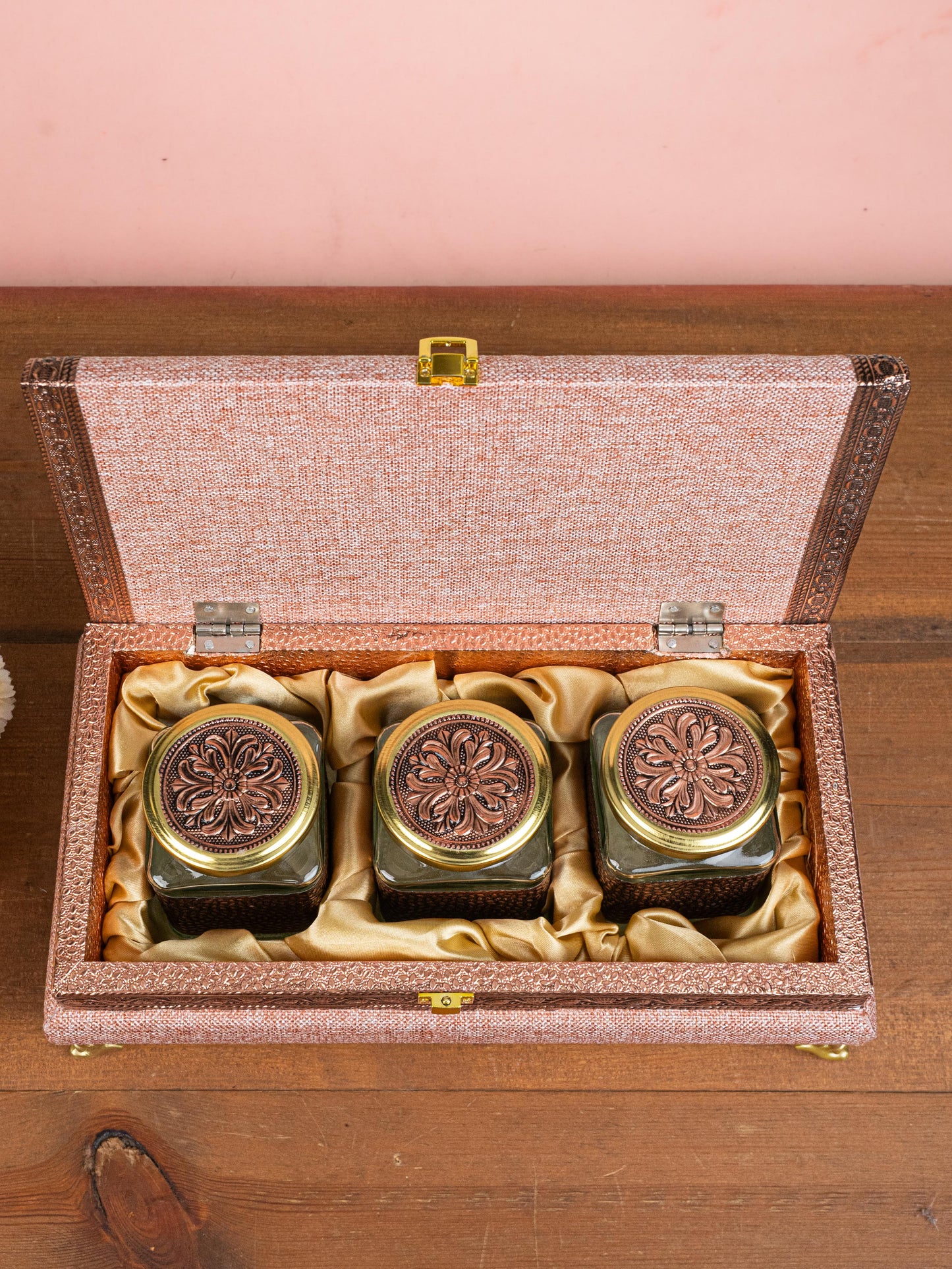 Dry Fruit Box - 3 Glass Jar - WL5215