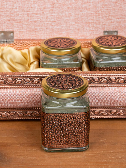 Dry Fruit Box - 3 Glass Jar - WL5215
