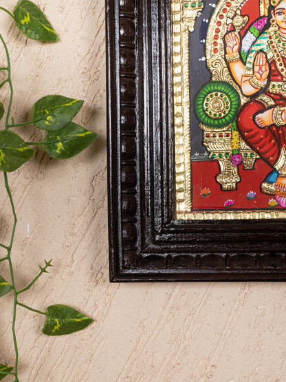 Tanjore Painting - Kamakshi - Flat (Gold Foil) - 10x8 inch - WL5226