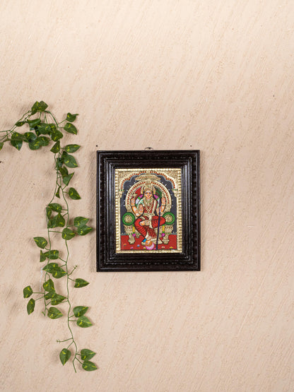 Tanjore Painting - Kamakshi - Flat (Gold Foil) - 10x8 inch - WL5226