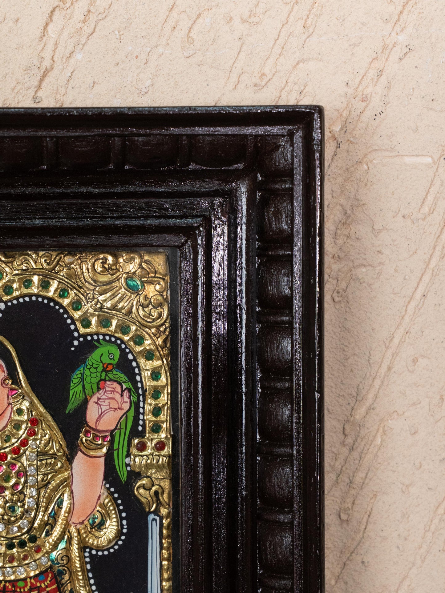 Tanjore Painting - Radha-Krishna - Flat (Gold Foil) - 10x8 inch - WL5230
