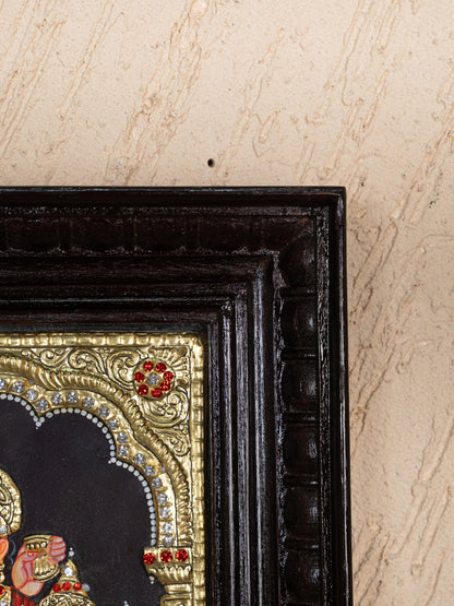 Tanjore Painting - Shiv Parivar - Semi Embossed - 12x10 inch - WL5235