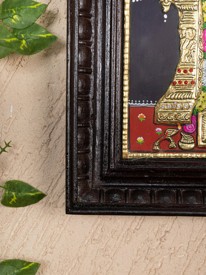 Tanjore Painting - Murugan - Semi Embossed - 12x10 inch - WL5236