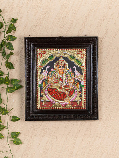 Tanjore Painting - Gajalakshmi - Semi Embossed - 12x10 inch - WL5239