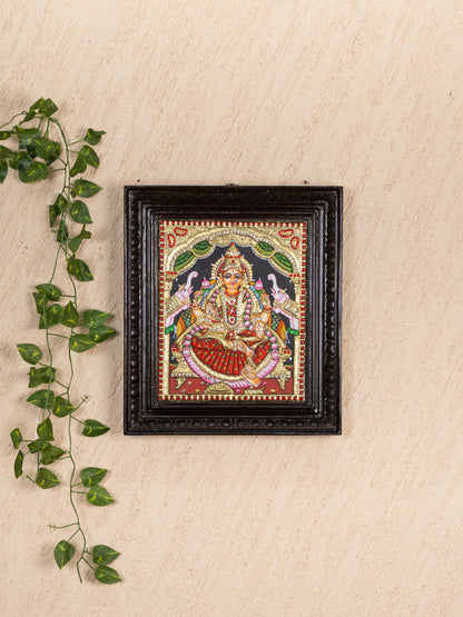 Tanjore Painting - Gajalakshmi - Semi Embossed - 12x10 inch - WL5239