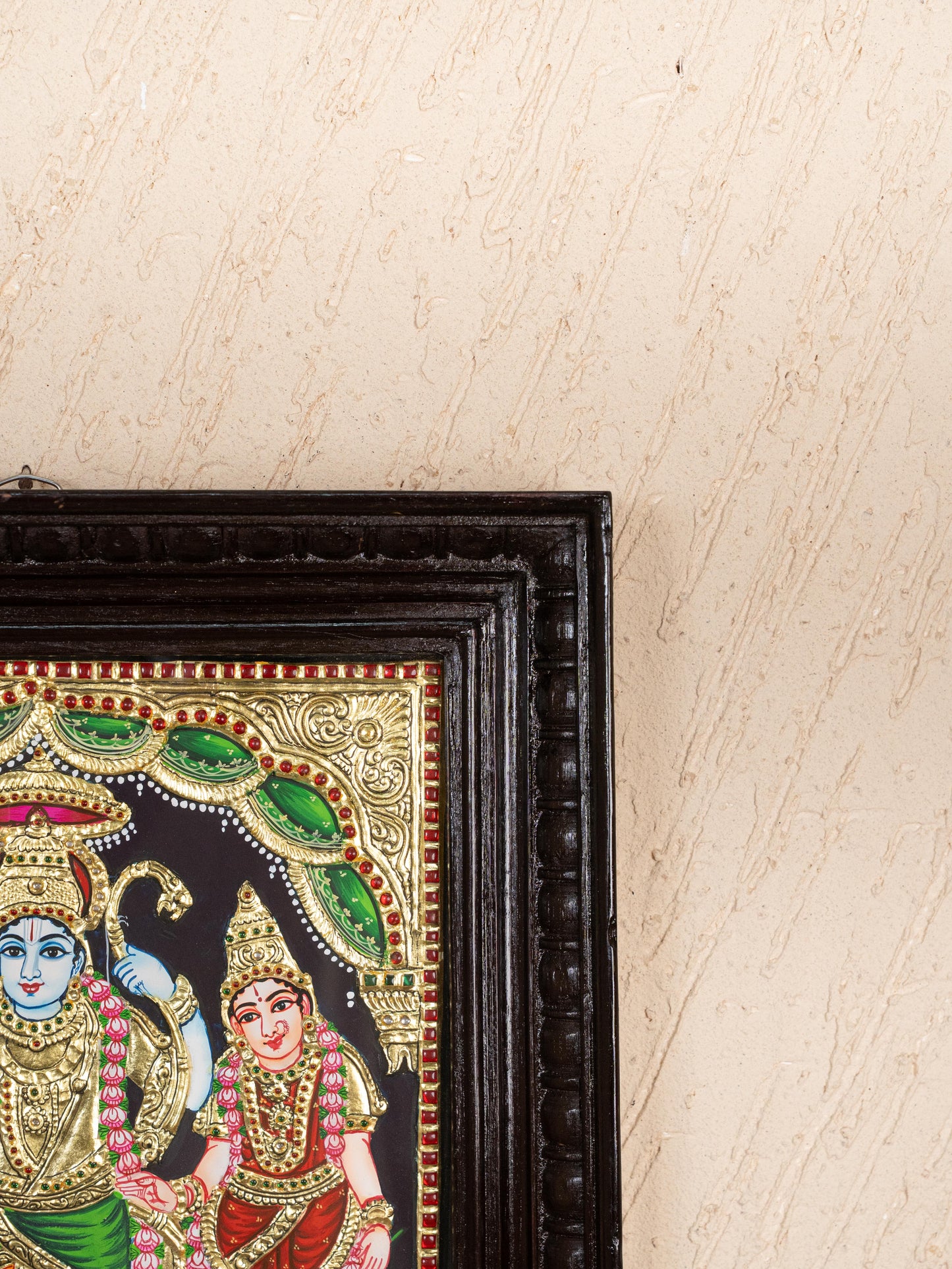 Tanjore Painting - Ram Darbar - Flat (Gold Foil) - 15x12 inch - WL5242