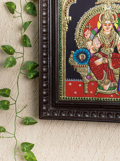 Tanjore Painting - Kamatchi - Flat (Gold foil) - 15x12 inch - WL5245
