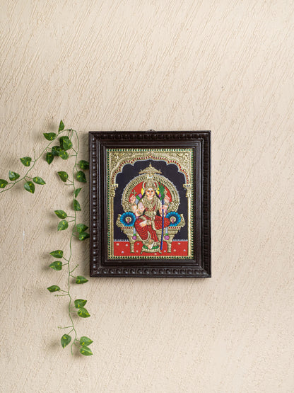Tanjore Painting - Kamatchi - Flat (Gold foil) - 15x12 inch - WL5245
