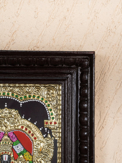Tanjore Painting - Balaji-Padmavati Thayar - Flat (Gold Foil) - 15x12 inch - WL5246
