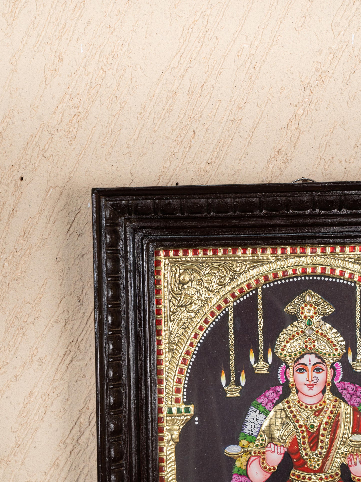 Tanjore Painting - Annapoorani - Flat (Gold Foil) - 15x12 inch - WL5247