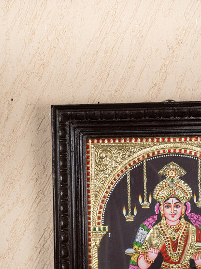 Tanjore Painting - Annapoorani - Flat (Gold Foil) - 15x12 inch - WL5247