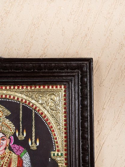 Tanjore Painting - Annapoorani - Flat (Gold Foil) - 15x12 inch - WL5247