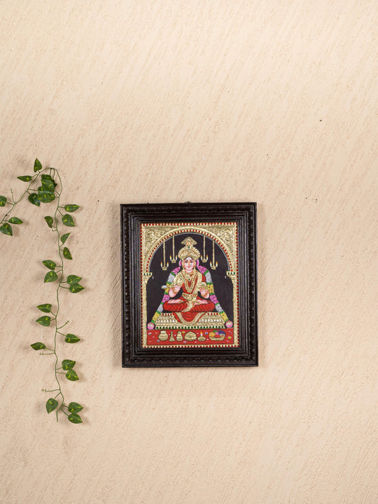 Tanjore Painting - Annapoorani - Flat (Gold Foil) - 15x12 inch - WL5247