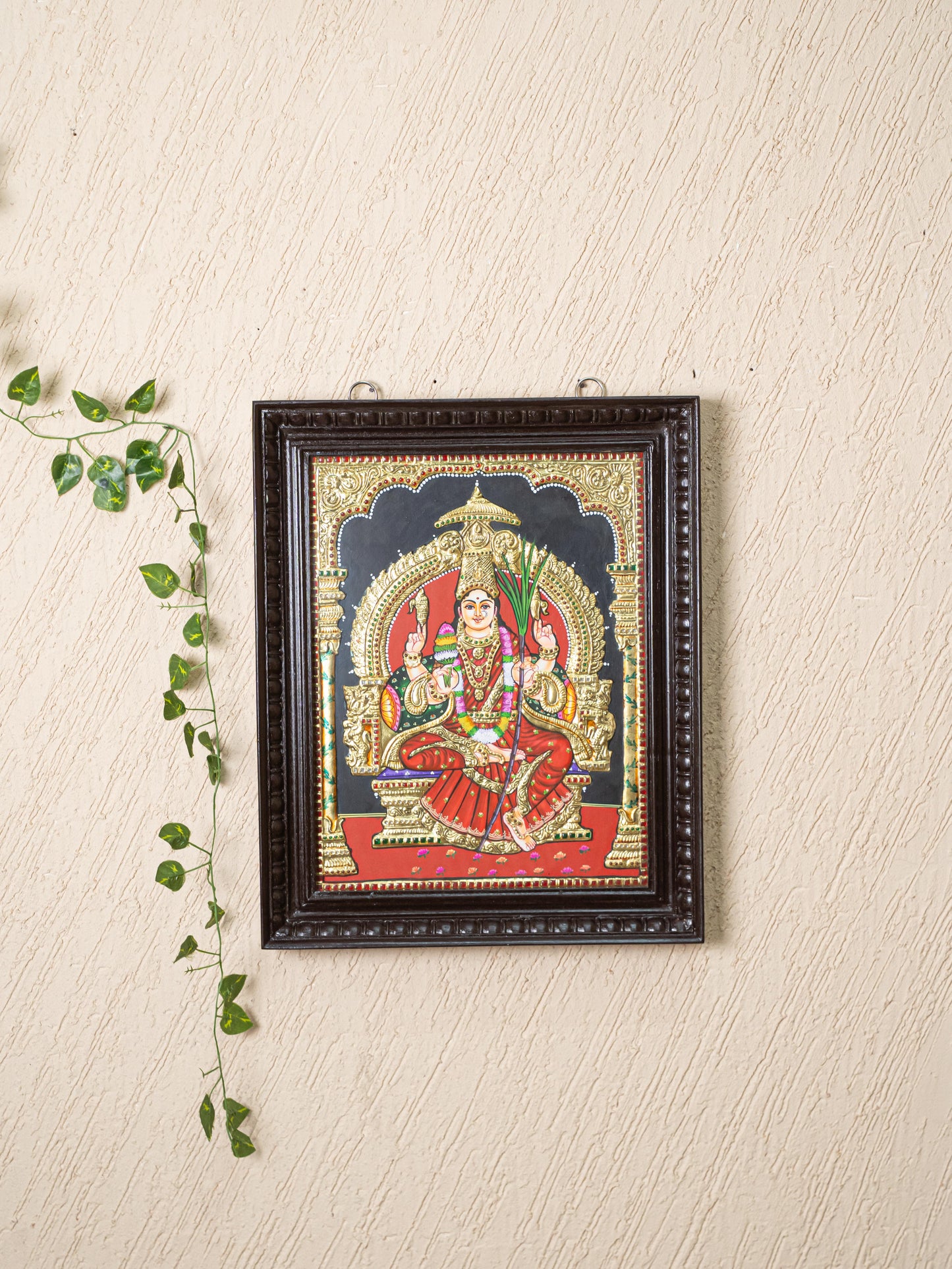 Tanjore Painting - Kamatchi - Flat (Gold Foil) - 18x14 inch - WL5249