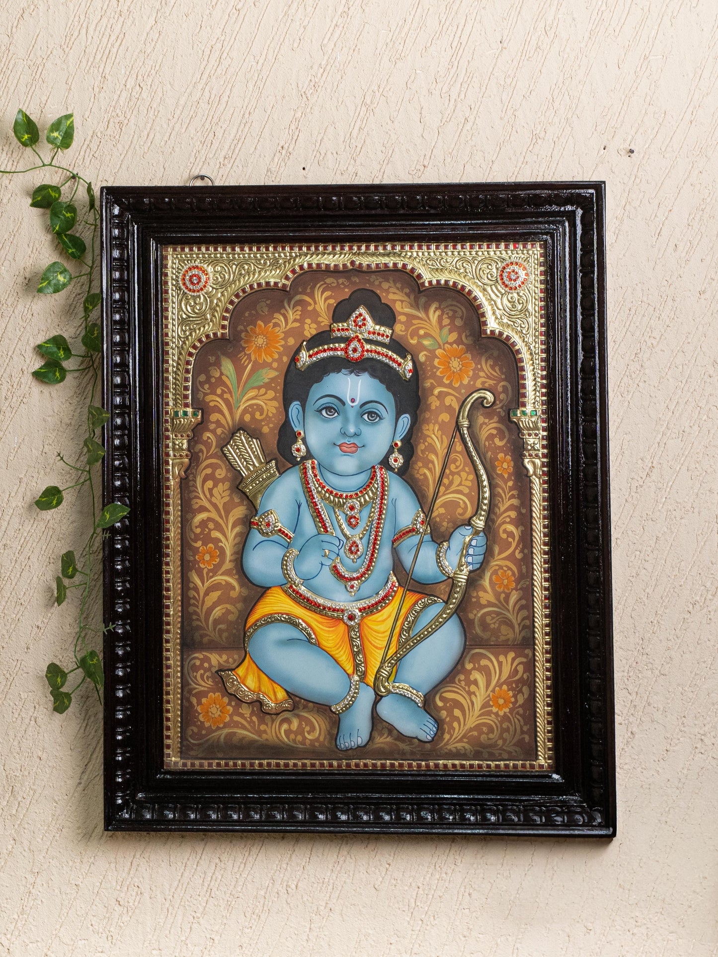 Tanjore Painting - Baby Ramar - Semi Embossed - 24x18 inch - WL5250