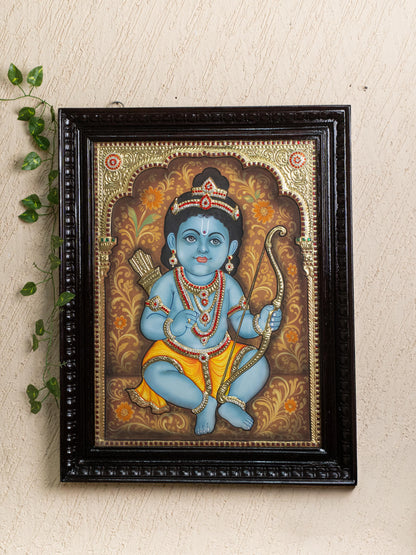 Tanjore Painting - Baby Ramar - Semi Embossed - 24x18 inch - WL5250