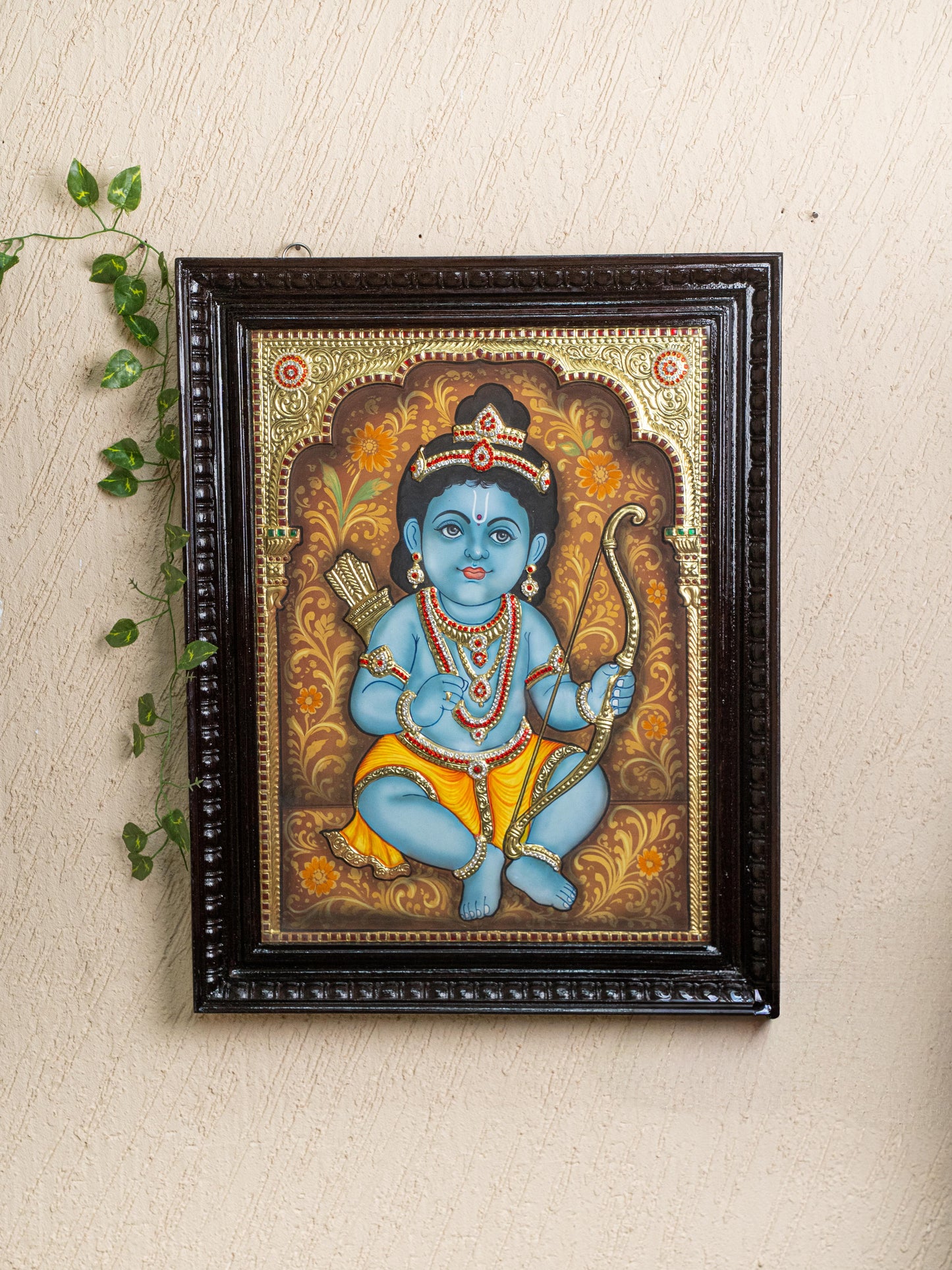 Tanjore Painting - Baby Ramar - Semi Embossed - 24x18 inch - WL5250