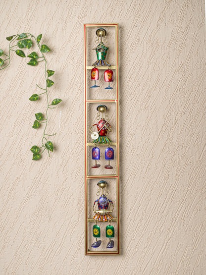 Metal Musicians Wall Hanging Panel - Gold - WL5251
