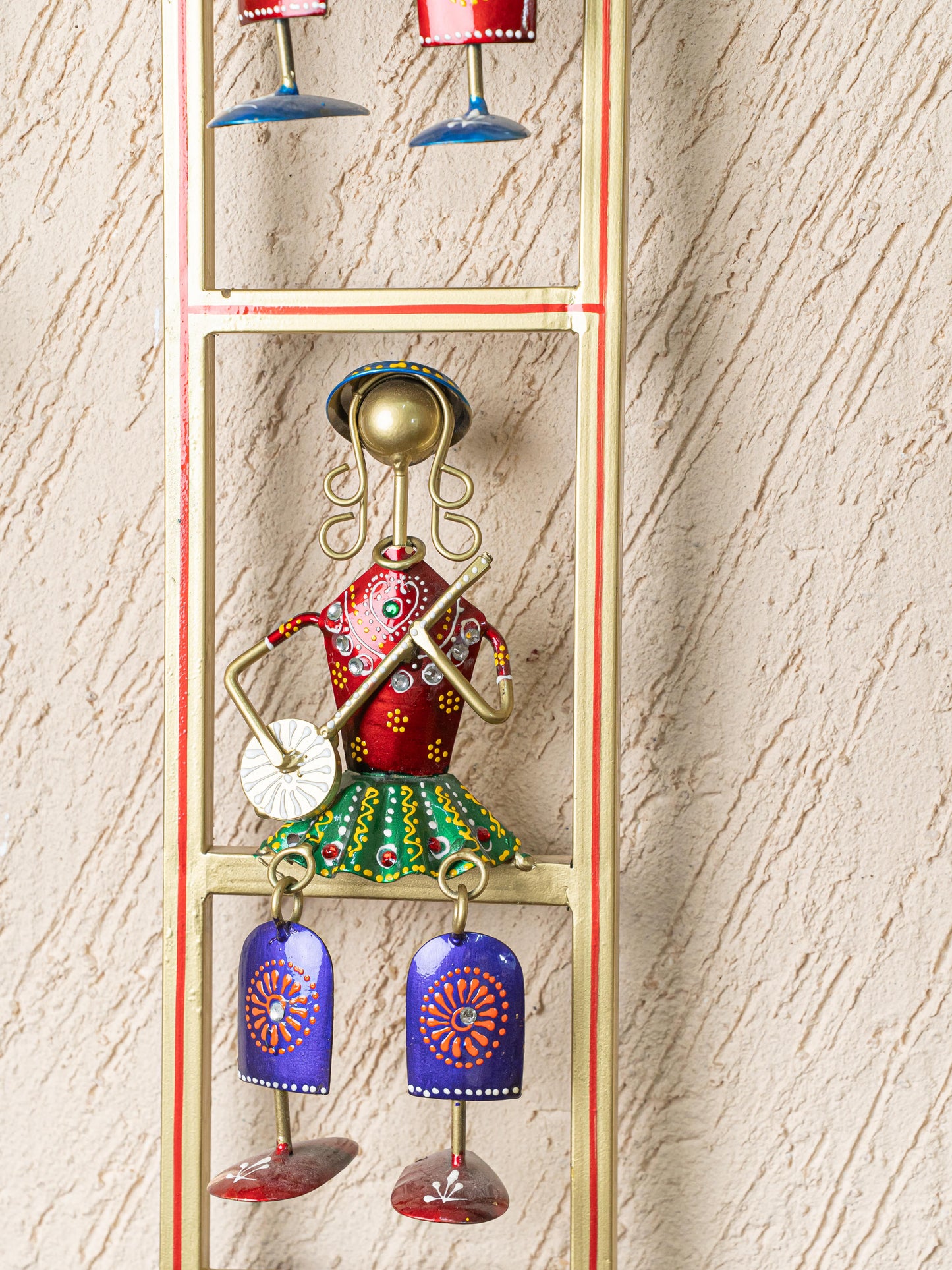 Metal Musicians Wall Hanging Panel - Gold - WL5251